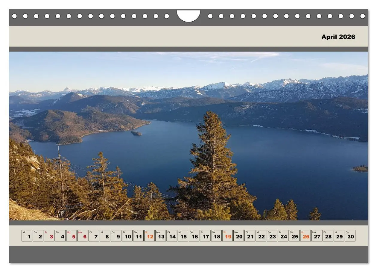 Bild: 9783457607350 | Walchensee Panorama (Wandkalender 2026 DIN A4 quer), CALVENDO...