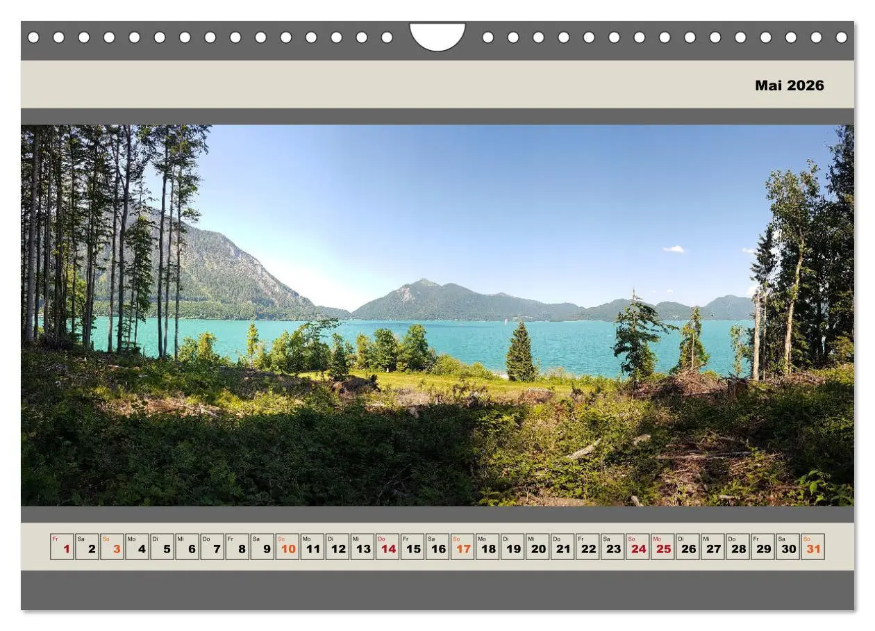 Bild: 9783457607350 | Walchensee Panorama (Wandkalender 2026 DIN A4 quer), CALVENDO...