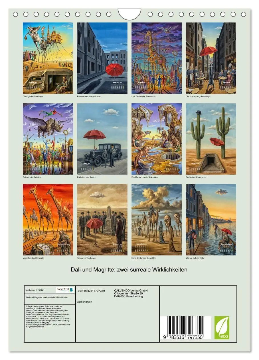 Bild: 9783516797350 | Dali und Magritte: zwei surreale Wirklichkeiten (Wandkalender 2027...