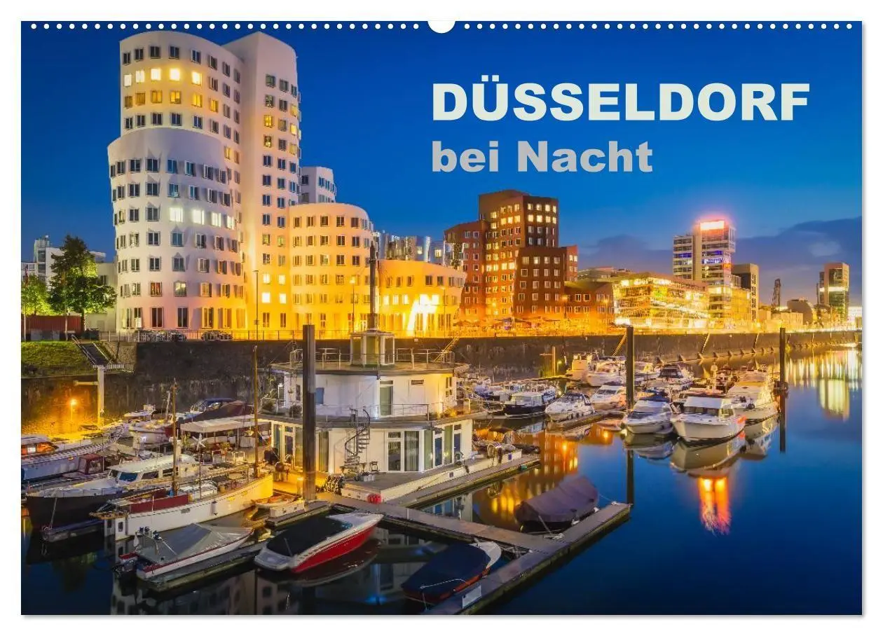 Cover: 9783594087350 | Düsseldorf bei Nacht (Wandkalender 2027 DIN A2 quer), CALVENDO...