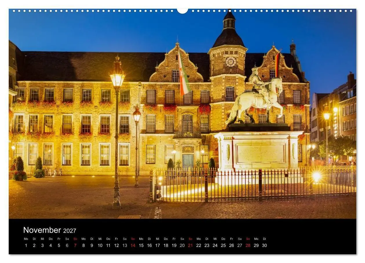 Bild: 9783594087350 | Düsseldorf bei Nacht (Wandkalender 2027 DIN A2 quer), CALVENDO...