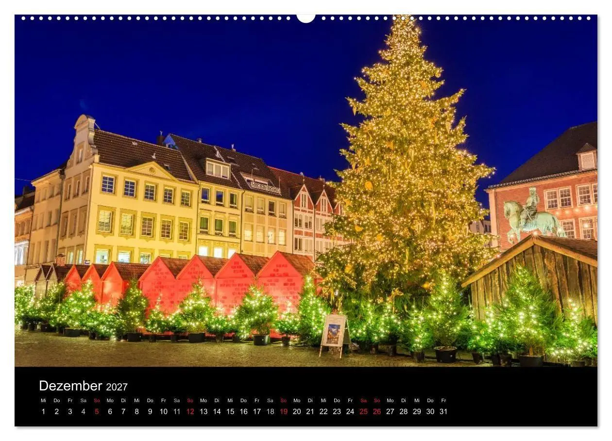 Bild: 9783594087350 | Düsseldorf bei Nacht (Wandkalender 2027 DIN A2 quer), CALVENDO...