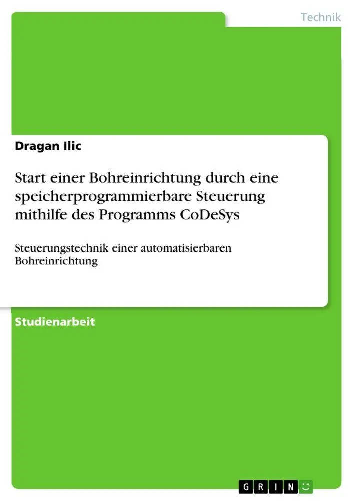 Cover: 9783668577350 | Start einer Bohreinrichtung durch eine speicherprogrammierbare...