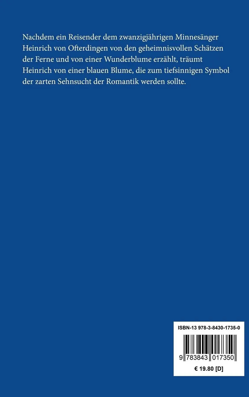 Rückseite: 9783843017350 | Heinrich von Ofterdingen | Novalis | Buch | HC runder Rücken kaschiert