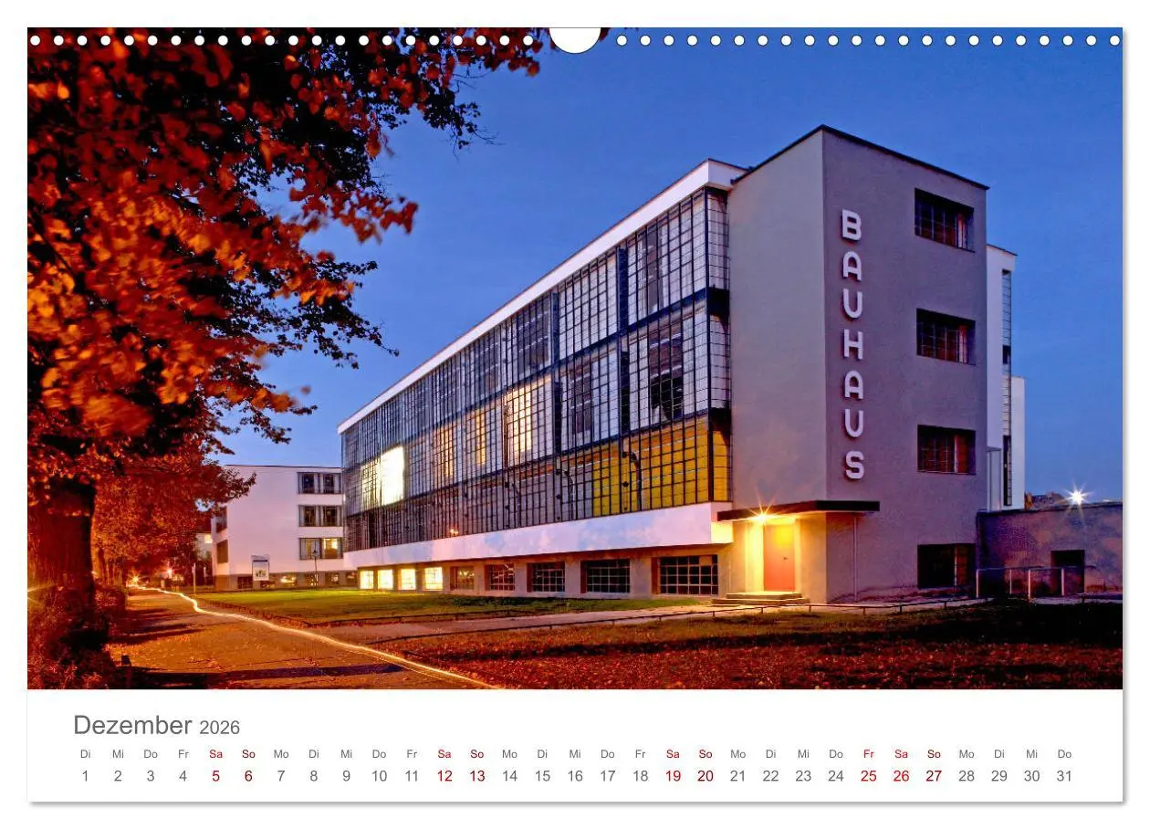 Bild: 9783457767450 | Dessau Design und ein schöner Park (Wandkalender 2026 DIN A3 quer),...