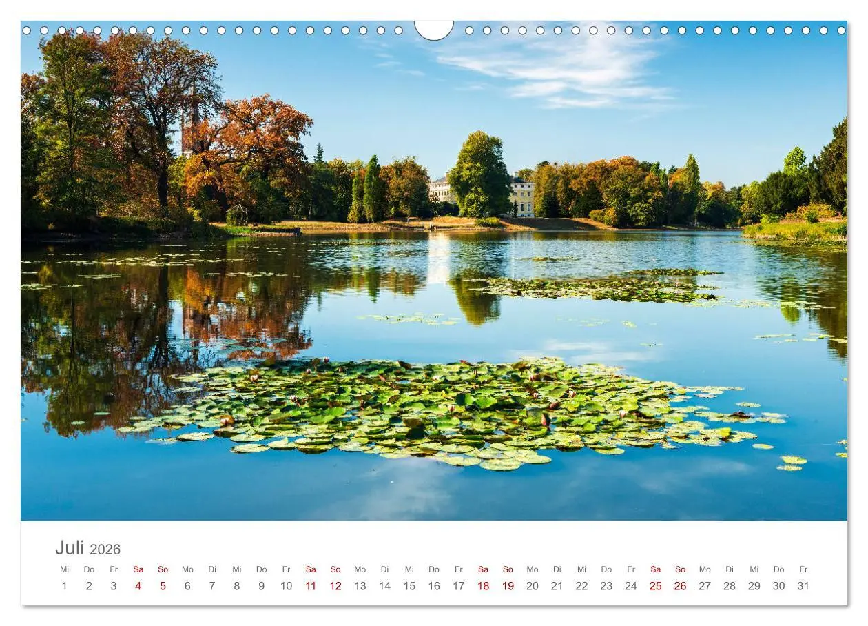 Bild: 9783457767450 | Dessau Design und ein schöner Park (Wandkalender 2026 DIN A3 quer),...