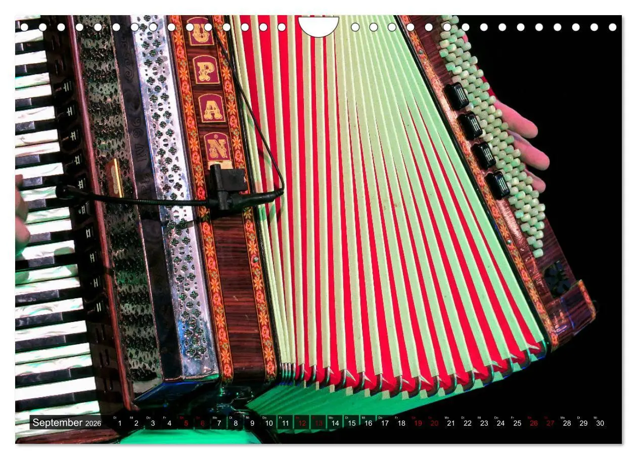 Bild: 9783516237450 | Klangvielfalt Akkordeon (Wandkalender 2026 DIN A4 quer), CALVENDO...