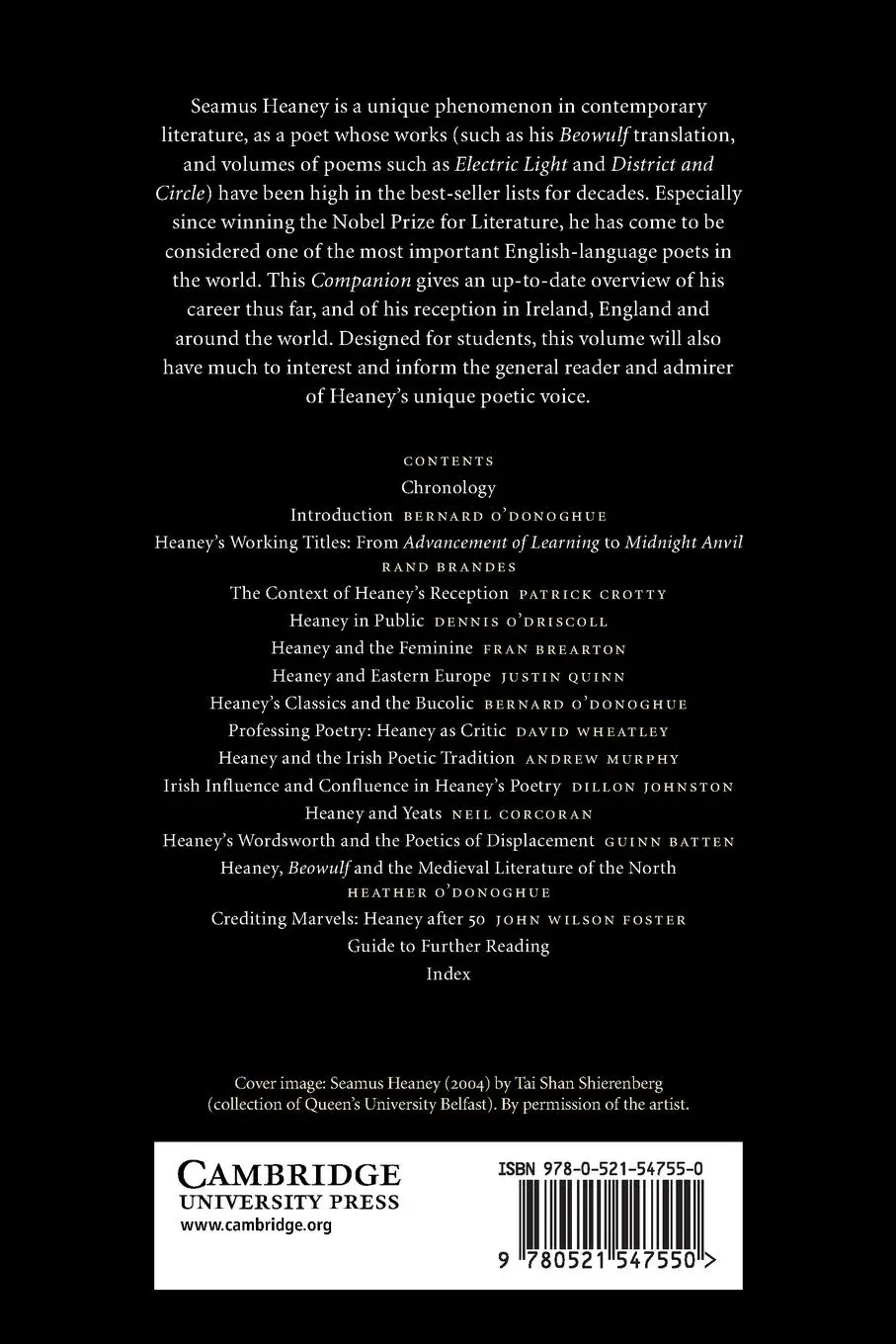 Rückseite: 9780521547550 | The Cambridge Companion to Seamus Heaney | Bernard O'Donoghue | Buch
