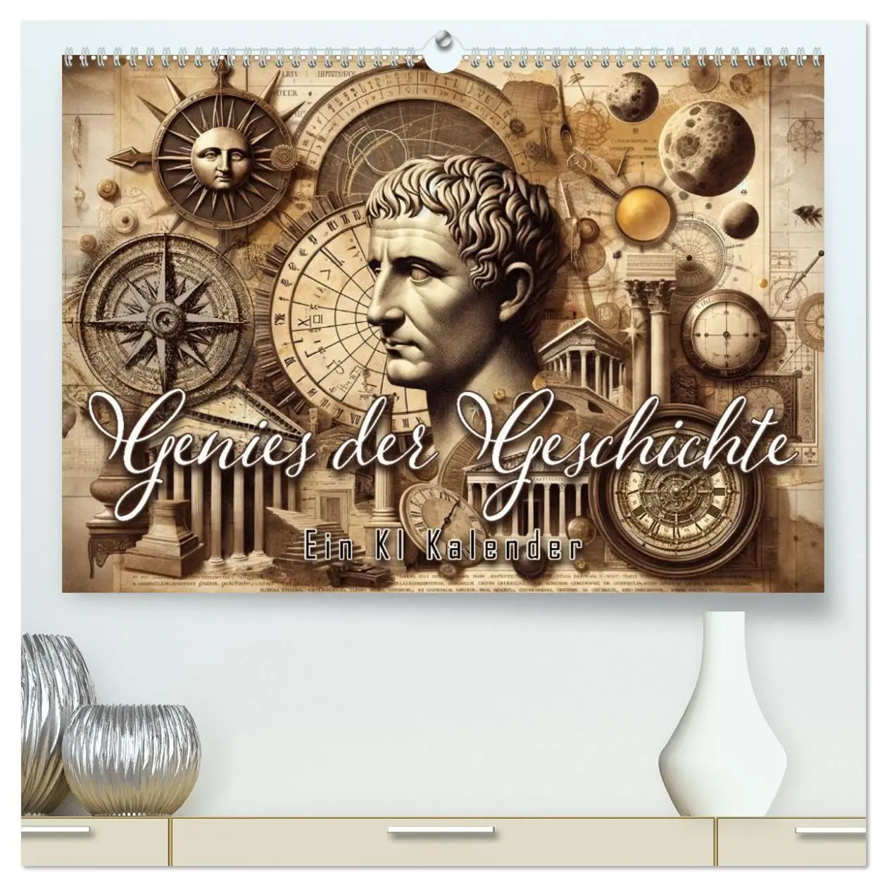 Cover: 9783457447550 | Genies der Geschichte - Ein KI Kalender (hochwertiger Premium...