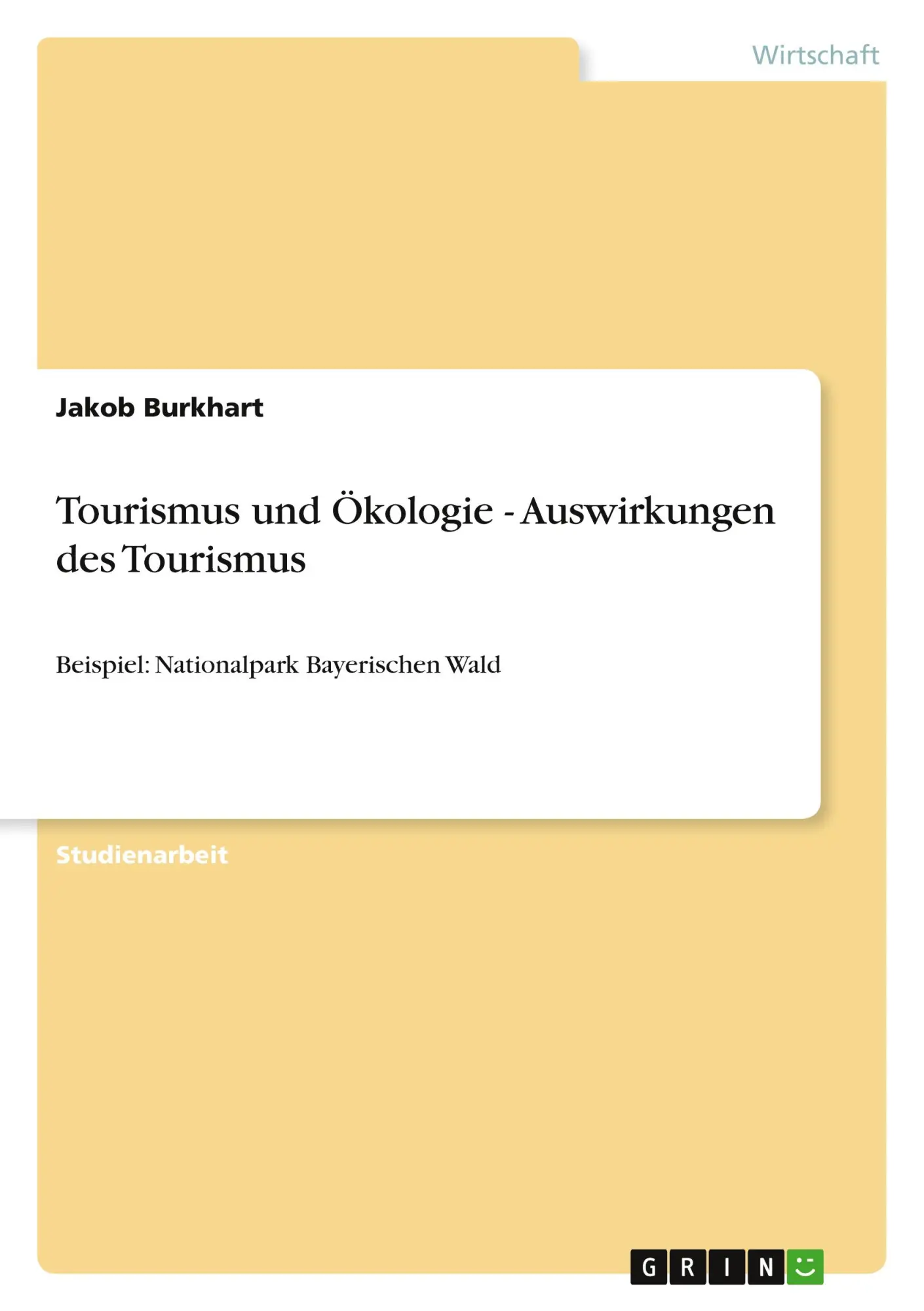 Cover: 9783640727650 | Tourismus und Ökologie - Auswirkungen des Tourismus | Jakob Burkhart