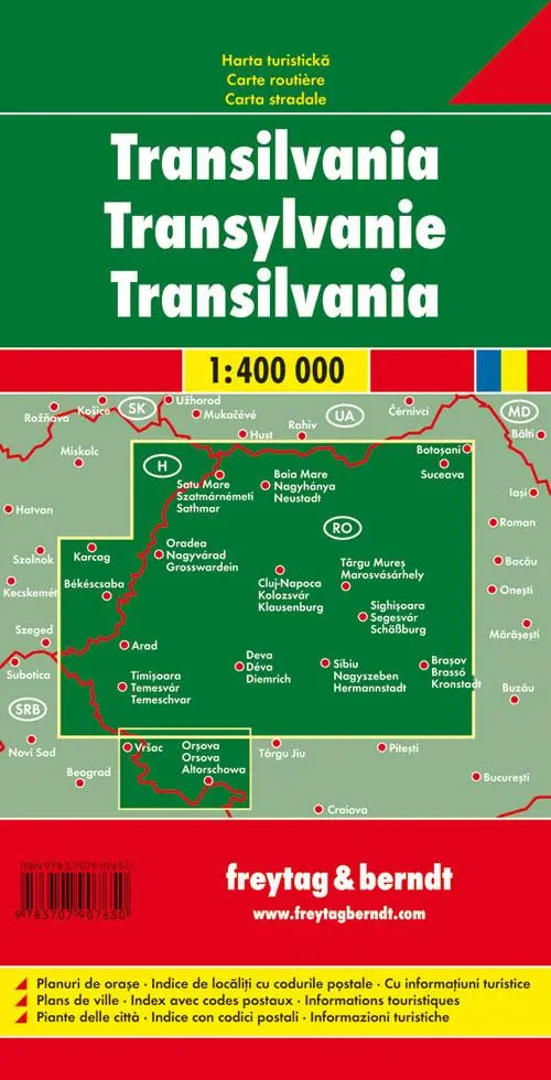 Rückseite: 9783707907650 | Siebenbürgen 1 : 400 000 Autokarte | (Land-)Karte | gefalzt | Deutsch