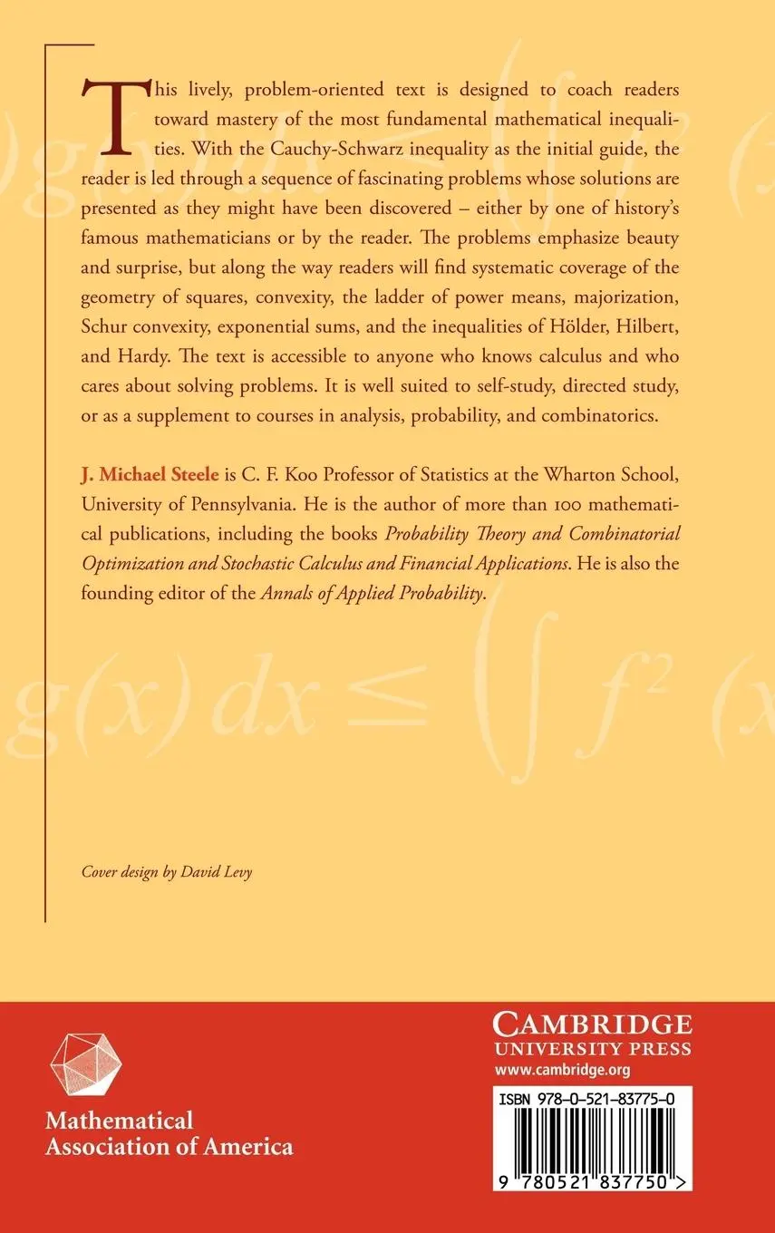 Rückseite: 9780521837750 | The Cauchy-Schwarz Master Class | J. Michael Steele | Buch | Gebunden