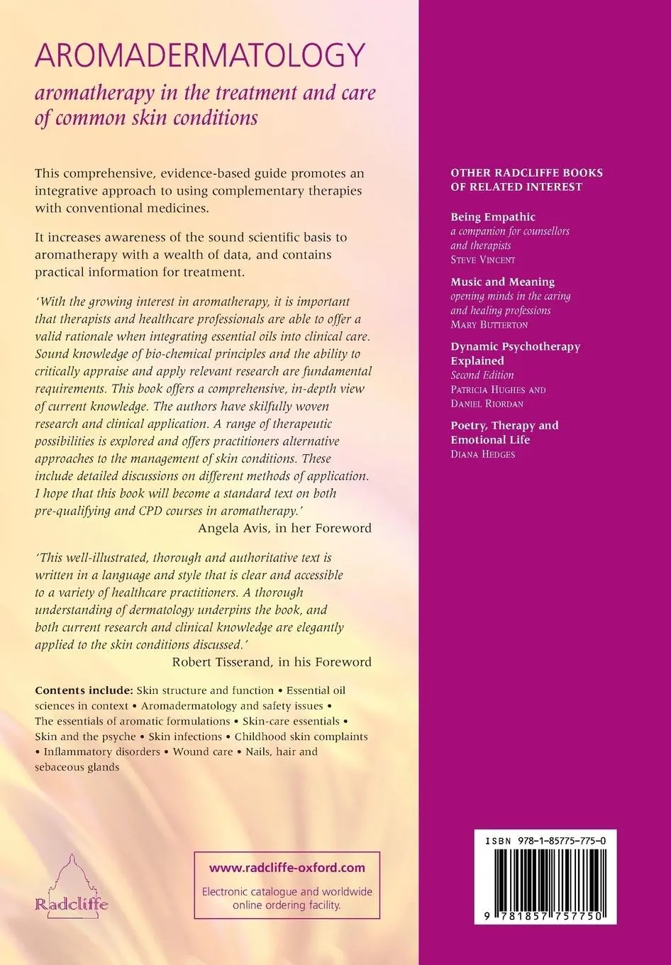 Rückseite: 9781857757750 | Aromadermatology | Janetta Bensouilah (u. a.) | Taschenbuch | Englisch