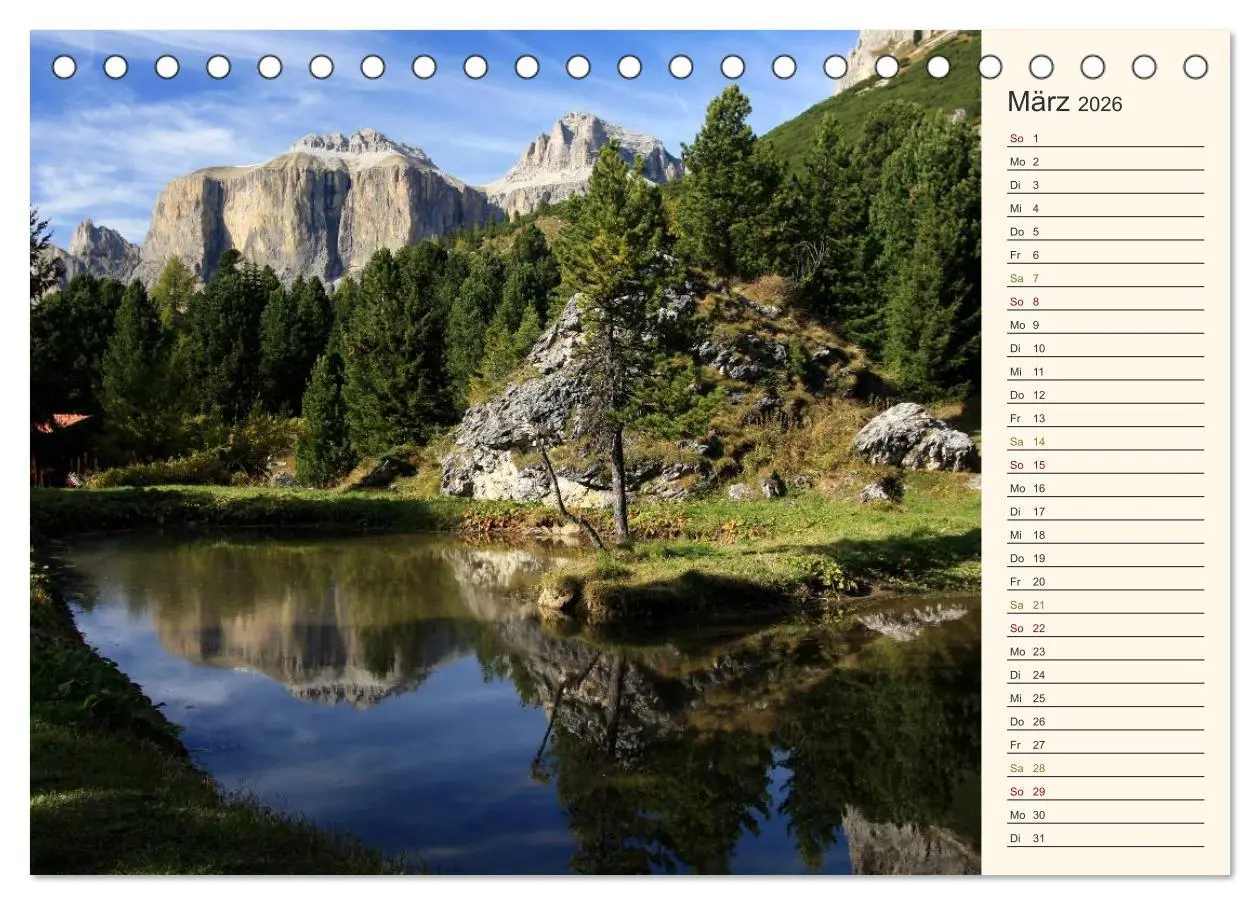Bild: 9783457977750 | Weltnaturerbe DOLOMITEN (Tischkalender 2026 DIN A5 quer), CALVENDO...