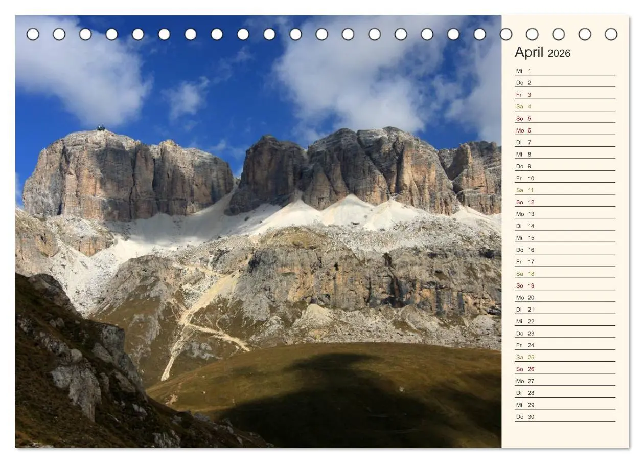 Bild: 9783457977750 | Weltnaturerbe DOLOMITEN (Tischkalender 2026 DIN A5 quer), CALVENDO...