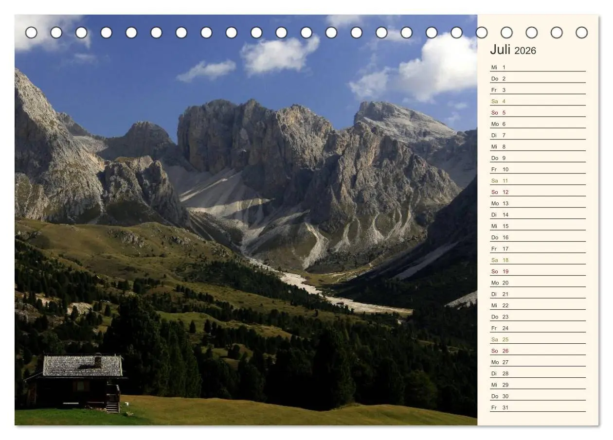 Bild: 9783457977750 | Weltnaturerbe DOLOMITEN (Tischkalender 2026 DIN A5 quer), CALVENDO...
