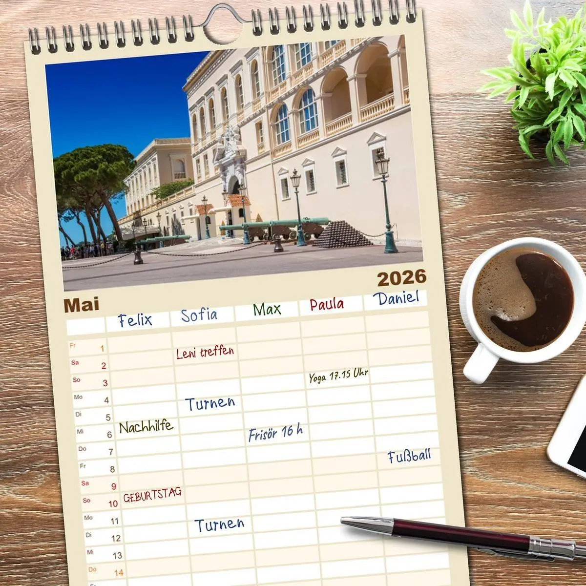 Bild: 9783516517750 | Familienplaner 2026 - CÔTE D'AZUR Bezaubernde Orte mit 5 Spalten...