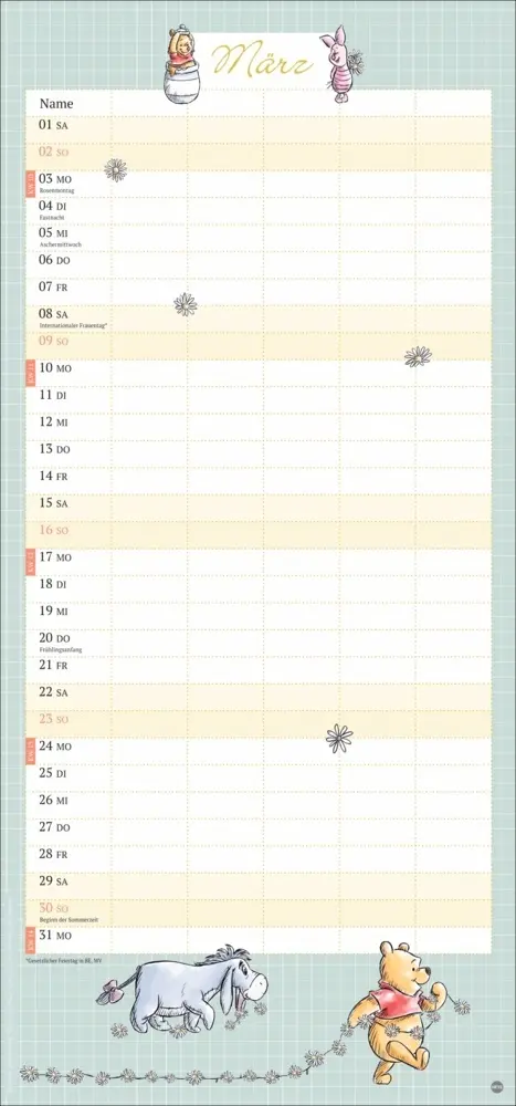 Bild: 9783756407750 | Winnie Puuh Familienplaner 2025 | Kalender | Spiralbindung | Kalender