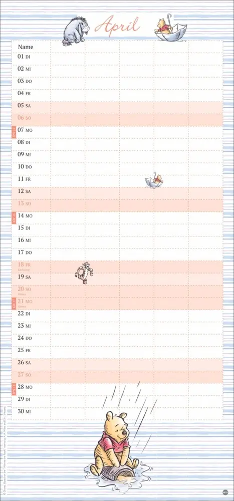 Bild: 9783756407750 | Winnie Puuh Familienplaner 2025 | Kalender | Spiralbindung | Kalender