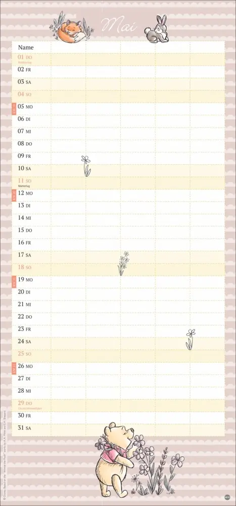 Bild: 9783756407750 | Winnie Puuh Familienplaner 2025 | Kalender | Spiralbindung | Kalender