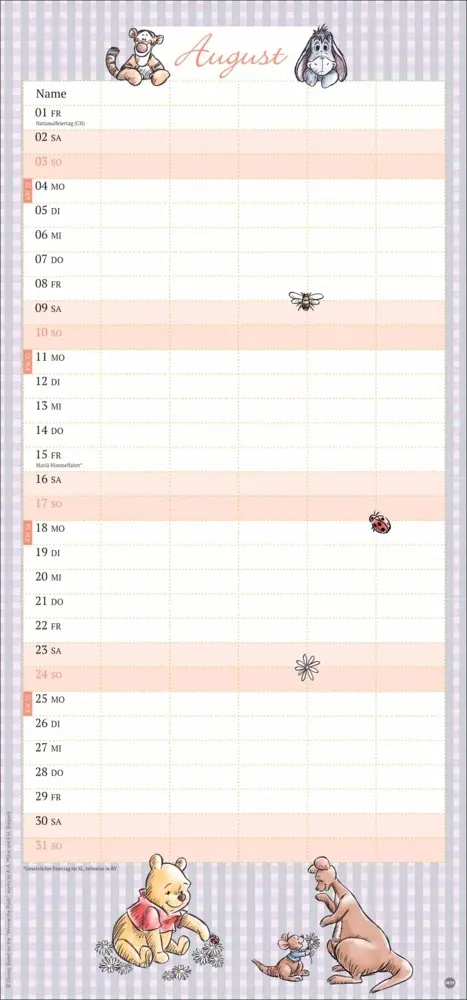 Bild: 9783756407750 | Winnie Puuh Familienplaner 2025 | Kalender | Spiralbindung | Kalender