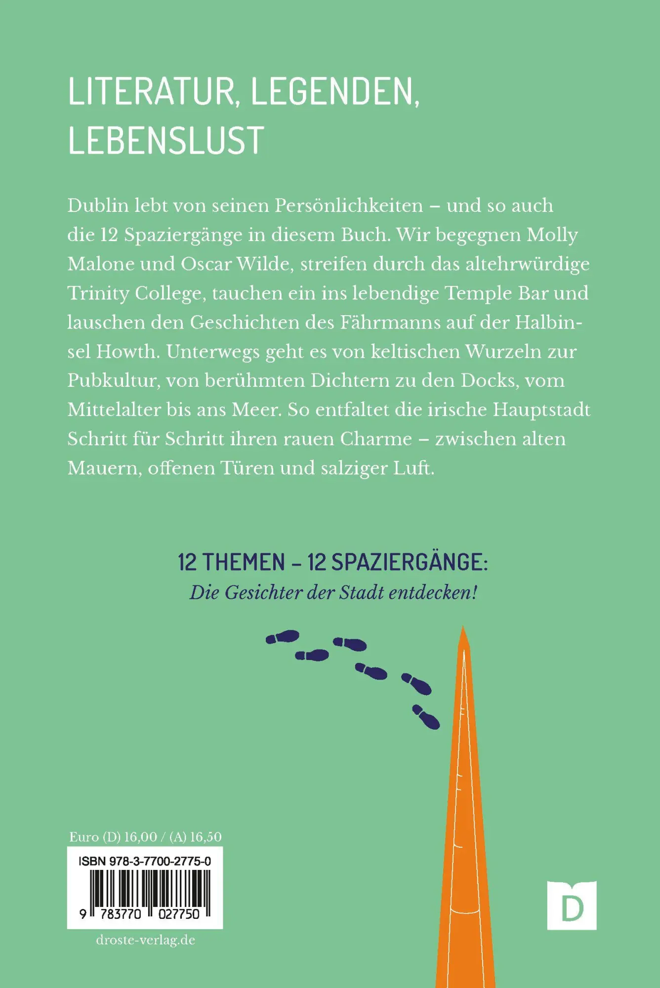 Rückseite: 9783770027750 | Zu Fuß durch Dublin | Sylvia Payne | Taschenbuch | 168 S. | Deutsch