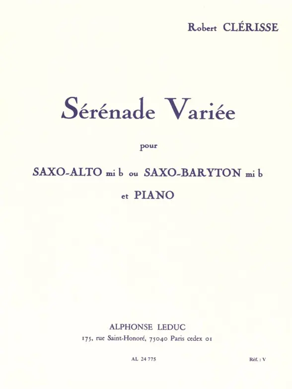Cover: 9790046247750 | Serenade Variee | Robert Clerisse | Buch | Alphonse Leduc