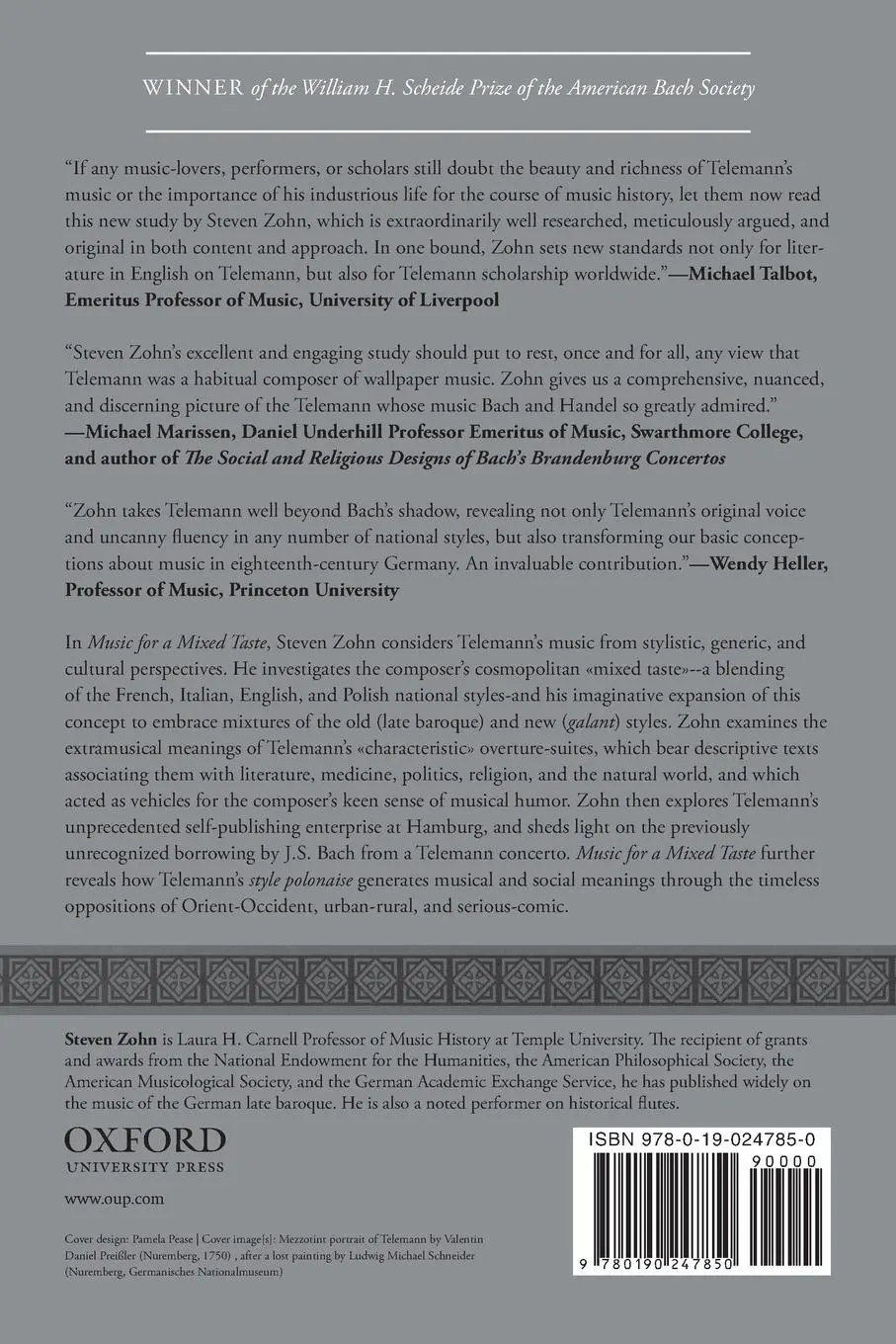 Rückseite: 9780190247850 | Music for a Mixed Taste | Steven Zohn | Taschenbuch | Englisch | 2015