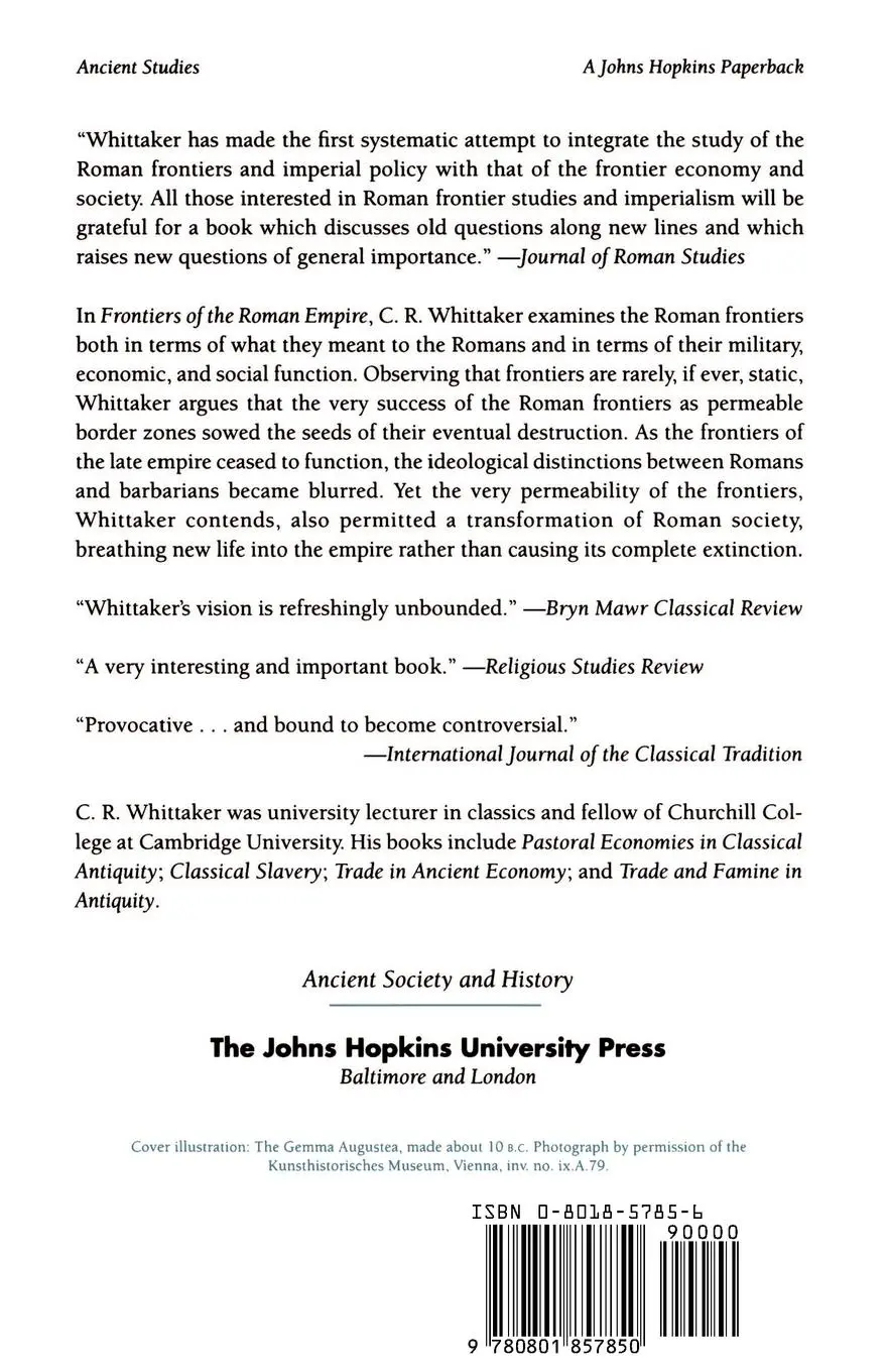 Rückseite: 9780801857850 | Frontiers of the Roman Empire | A Social and Economic Study | Buch
