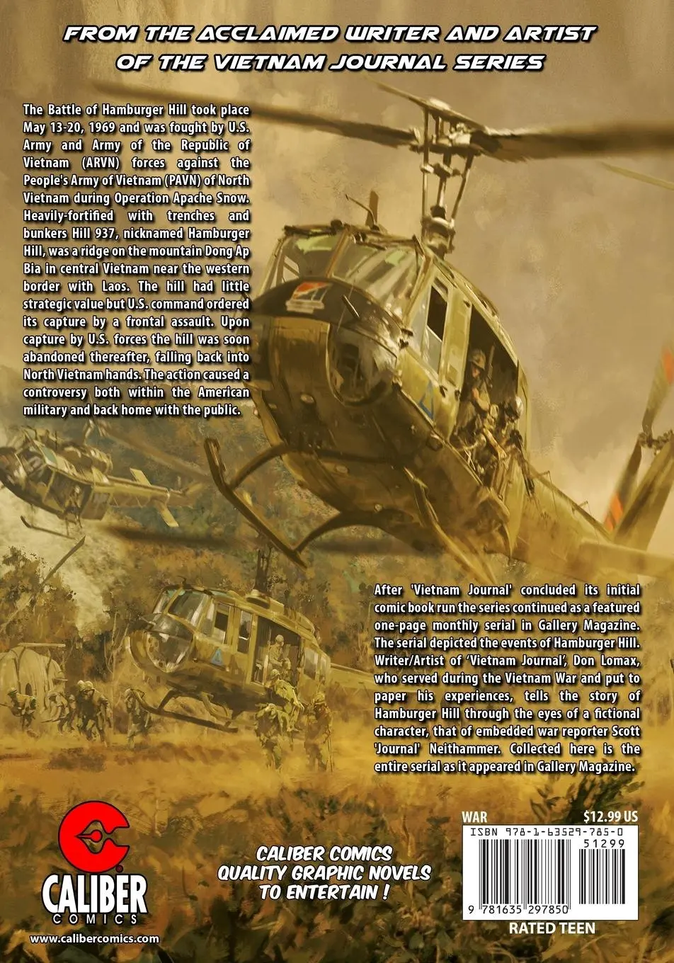 Rückseite: 9781635297850 | Vietnam Journal | Hamburger Hill | Don Lomax | Taschenbuch | Englisch