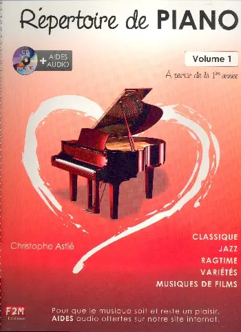 Cover: 9782953817850 | Répertoire du piano vol.1 (+audio) pour piano | F2M | Buch + CD | 2014