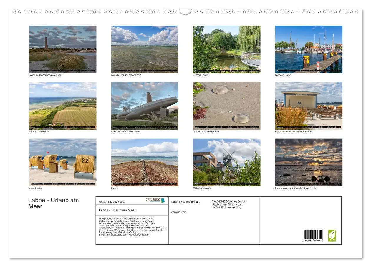 Bild: 9783457897850 | Laboe - Urlaub am Meer (Wandkalender 2026 DIN A2 quer), CALVENDO...