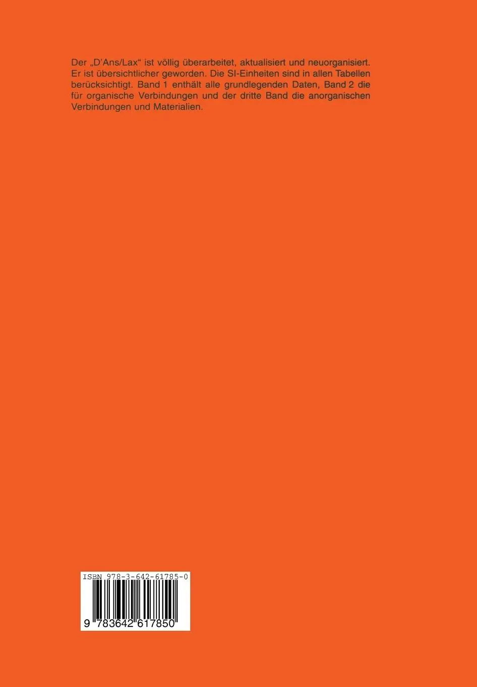 Rückseite: 9783642617850 | Taschenbuch für Chemiker und Physiker | Claudia Synowietz | Buch