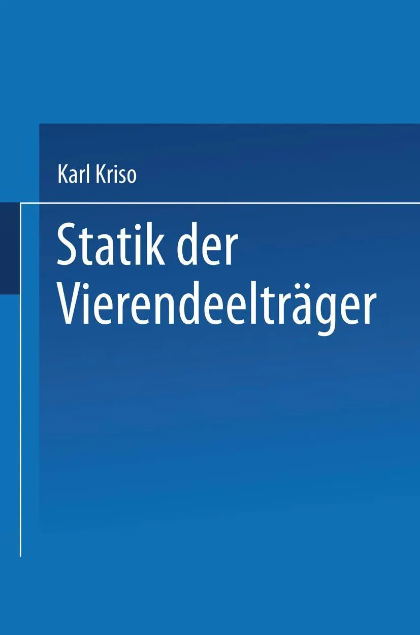 Cover: 9783662347850 | Statik der Vierendeelträger | Karl Kriso | Taschenbuch | x | Deutsch