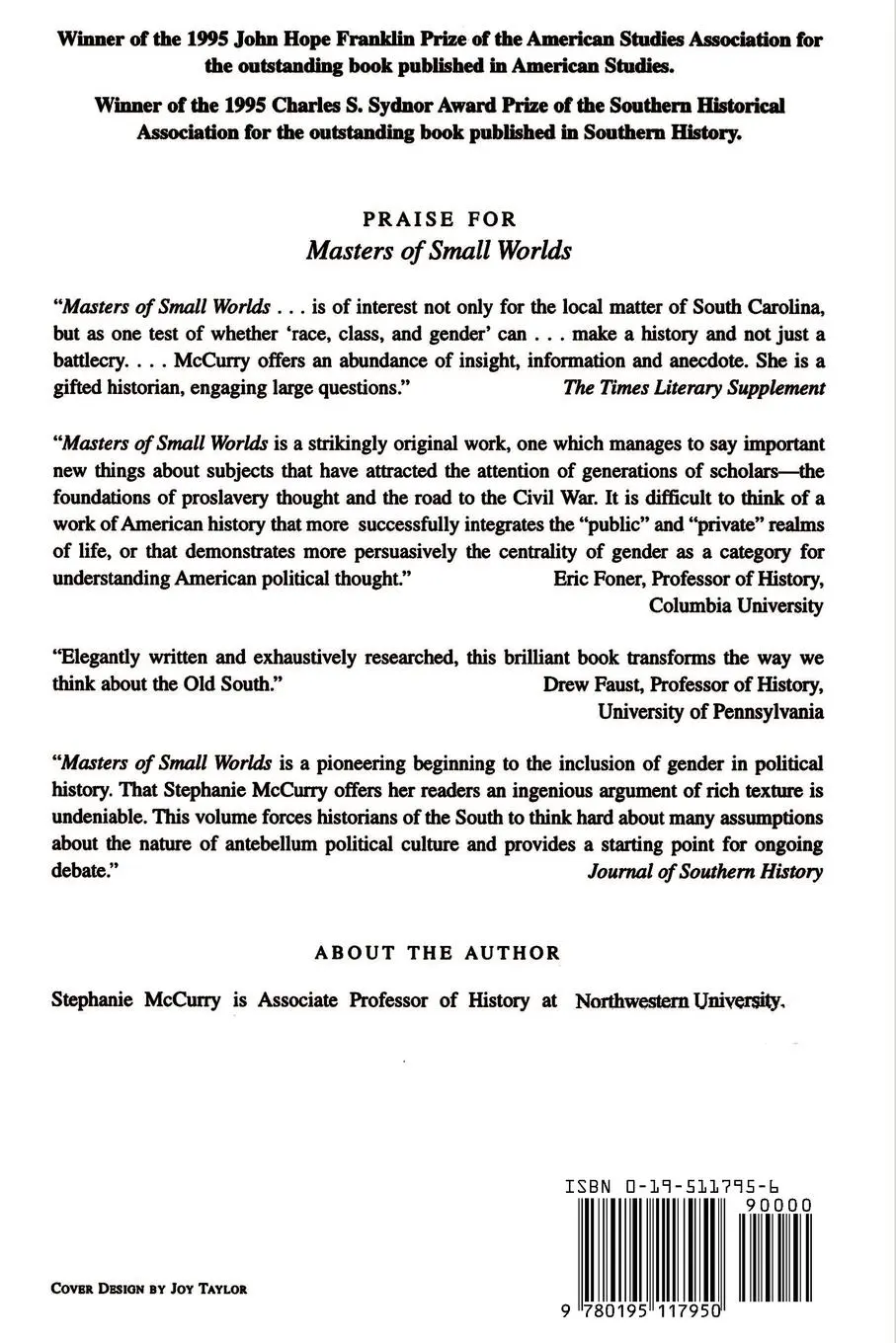 Rückseite: 9780195117950 | Masters of Small Worlds | Stephanie Mccurry | Taschenbuch | Englisch