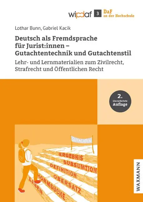 Cover: 9783830947950 | Deutsch als Fremdsprache für Jurist:innen - Gutachtentechnik und...