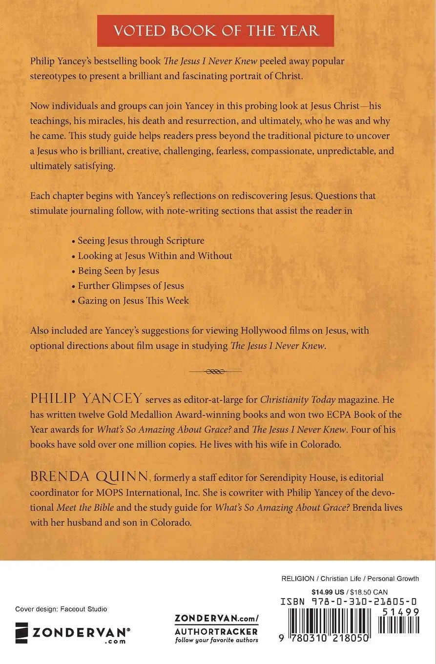 Rückseite: 9780310218050 | The Jesus I Never Knew Study Guide | Philip Yancey | Taschenbuch