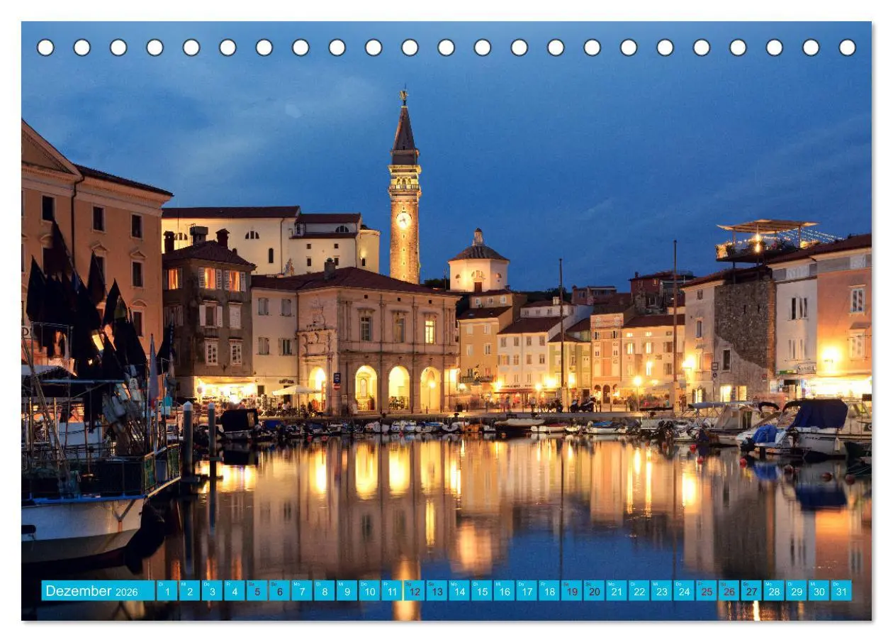 Bild: 9783457398050 | Piran - Slowenische Perle an der Adriaküste (Tischkalender 2026 DIN...