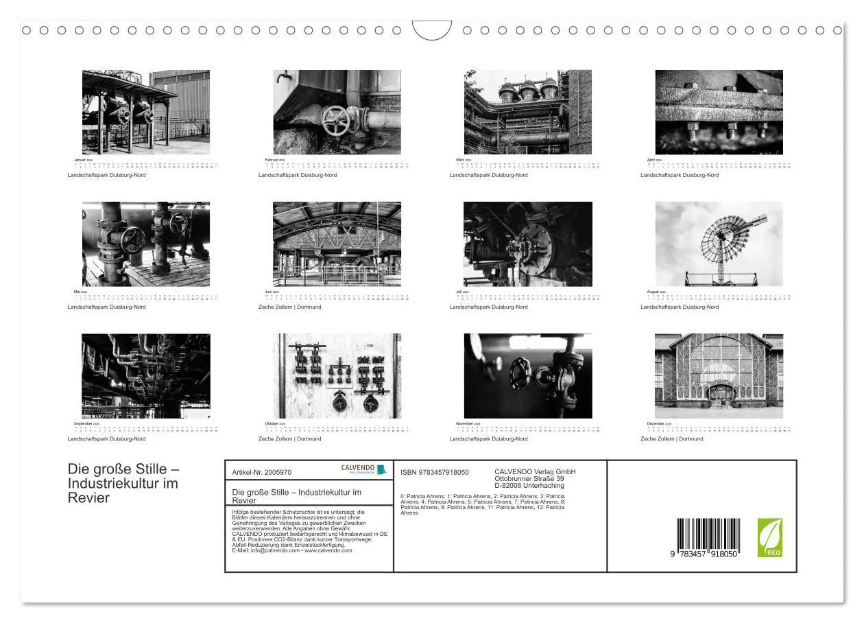 Bild: 9783457918050 | Die große Stille - Industriekultur im Revier (Wandkalender 2026 DIN...