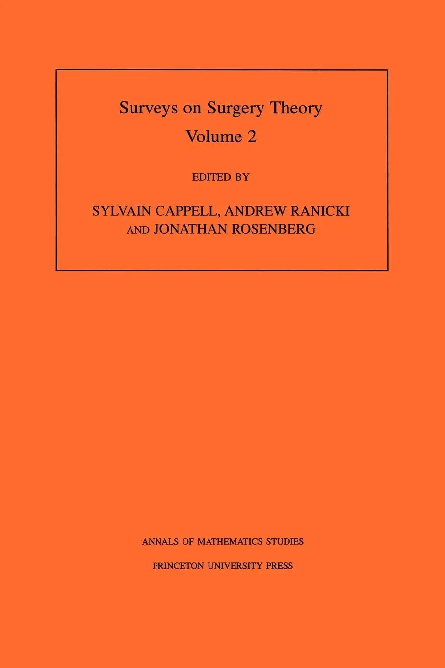 Cover: 9780691088150 | Surveys on Surgery Theory, Volume 2 | Papers Dedicated to C.T.C. Wall