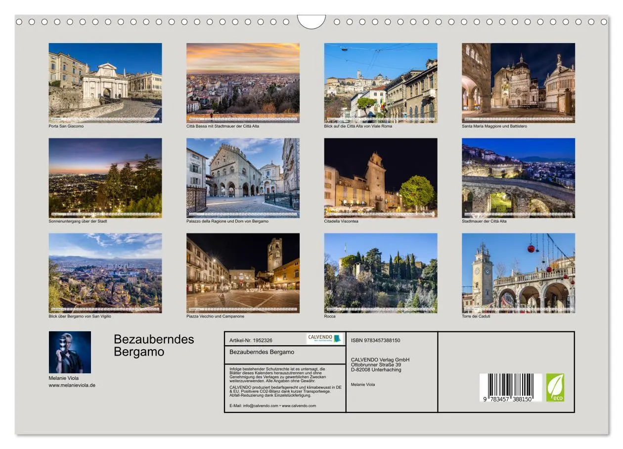 Bild: 9783457388150 | Bezauberndes Bergamo (Wandkalender 2026 DIN A3 quer), CALVENDO...