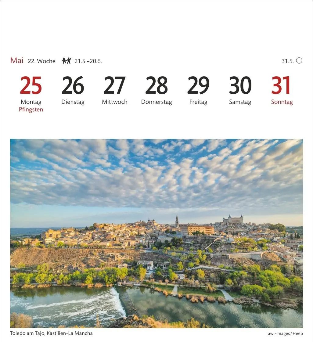 Bild: 9783840038150 | Spanien Sehnsuchtskalender 2026 - Wochenkalender mit 53 Postkarten