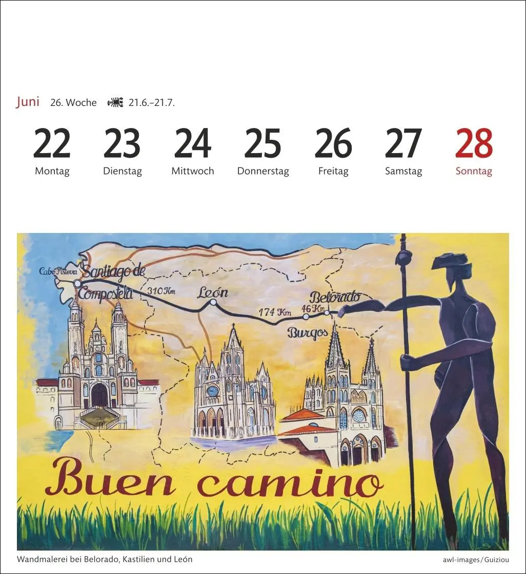 Bild: 9783840038150 | Spanien Sehnsuchtskalender 2026 - Wochenkalender mit 53 Postkarten