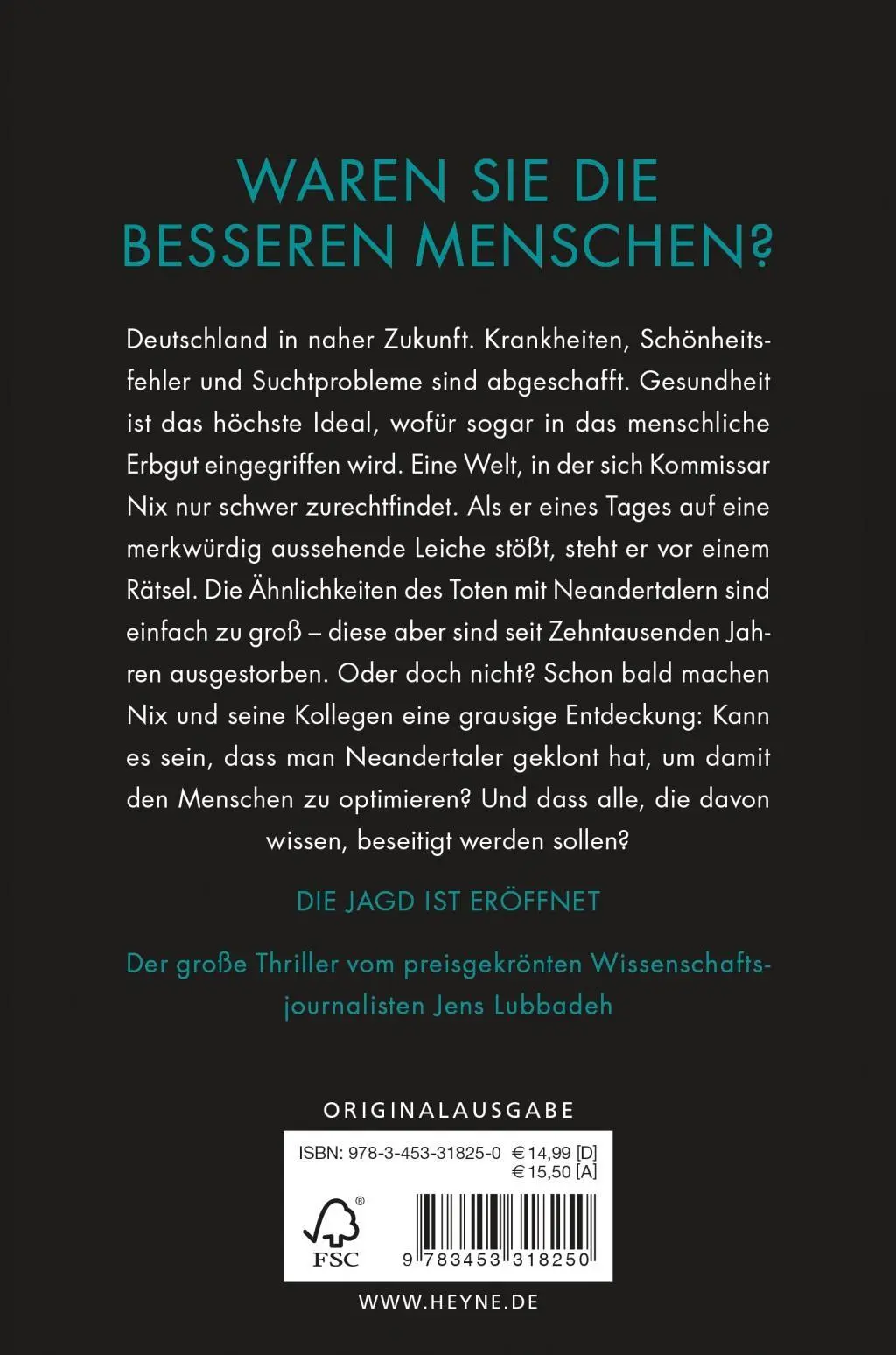 Bild: 9783453318250 | Neanderthal | Thriller | Jens Lubbadeh | Taschenbuch | 528 S. | 2017