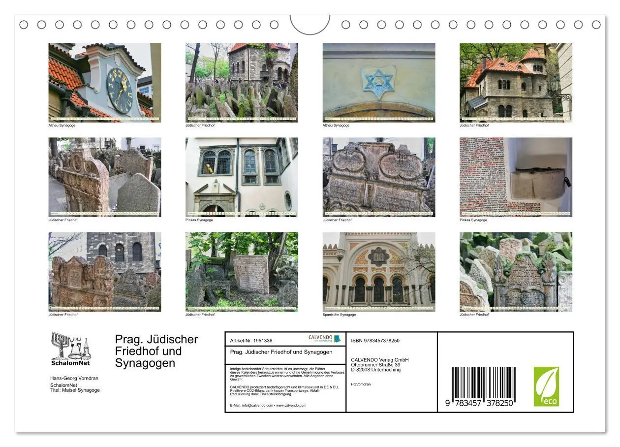 Bild: 9783457378250 | Prag. Jüdischer Friedhof und Synagogen (Wandkalender 2026 DIN A4...