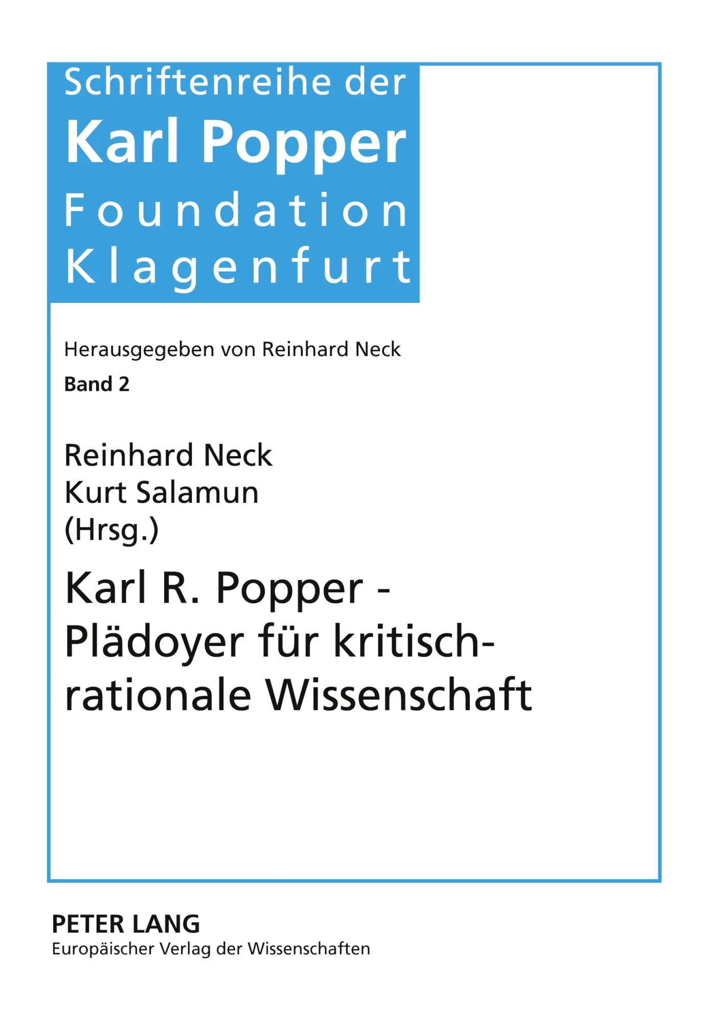 Cover: 9783631518250 | Karl R. Popper - Plädoyer für kritisch-rationale Wissenschaft | Buch