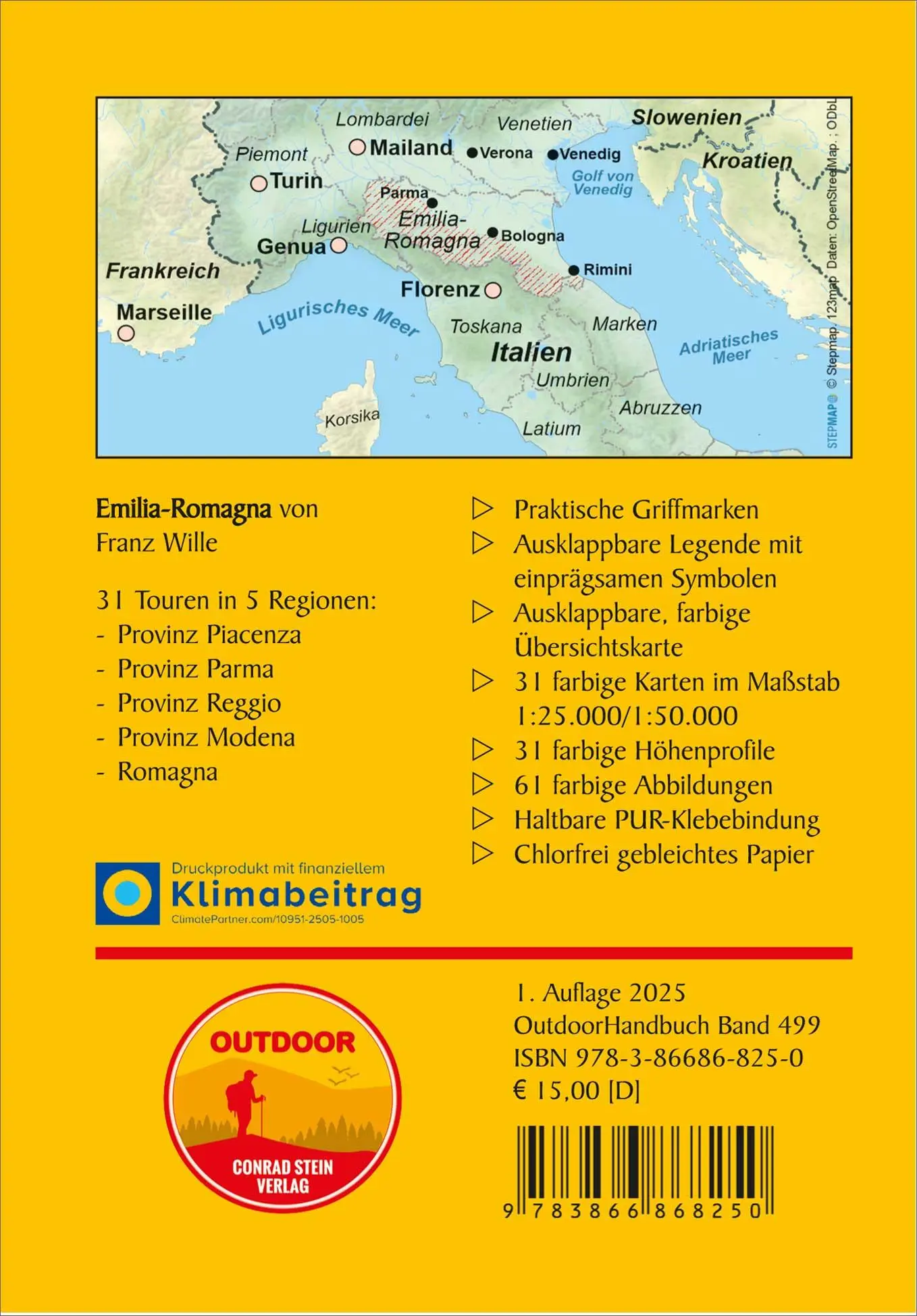 Bild: 9783866868250 | Emilia-Romagna 31 Touren im Hügel- und Bergland des Apennin | Wille