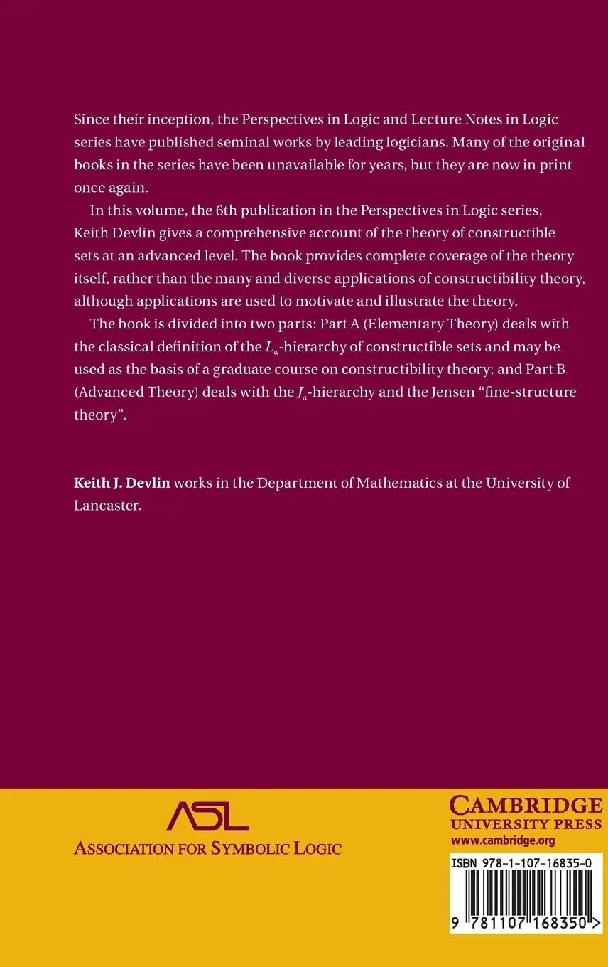 Rückseite: 9781107168350 | Constructibility | Keith J. Devlin | Buch | Englisch | 2017
