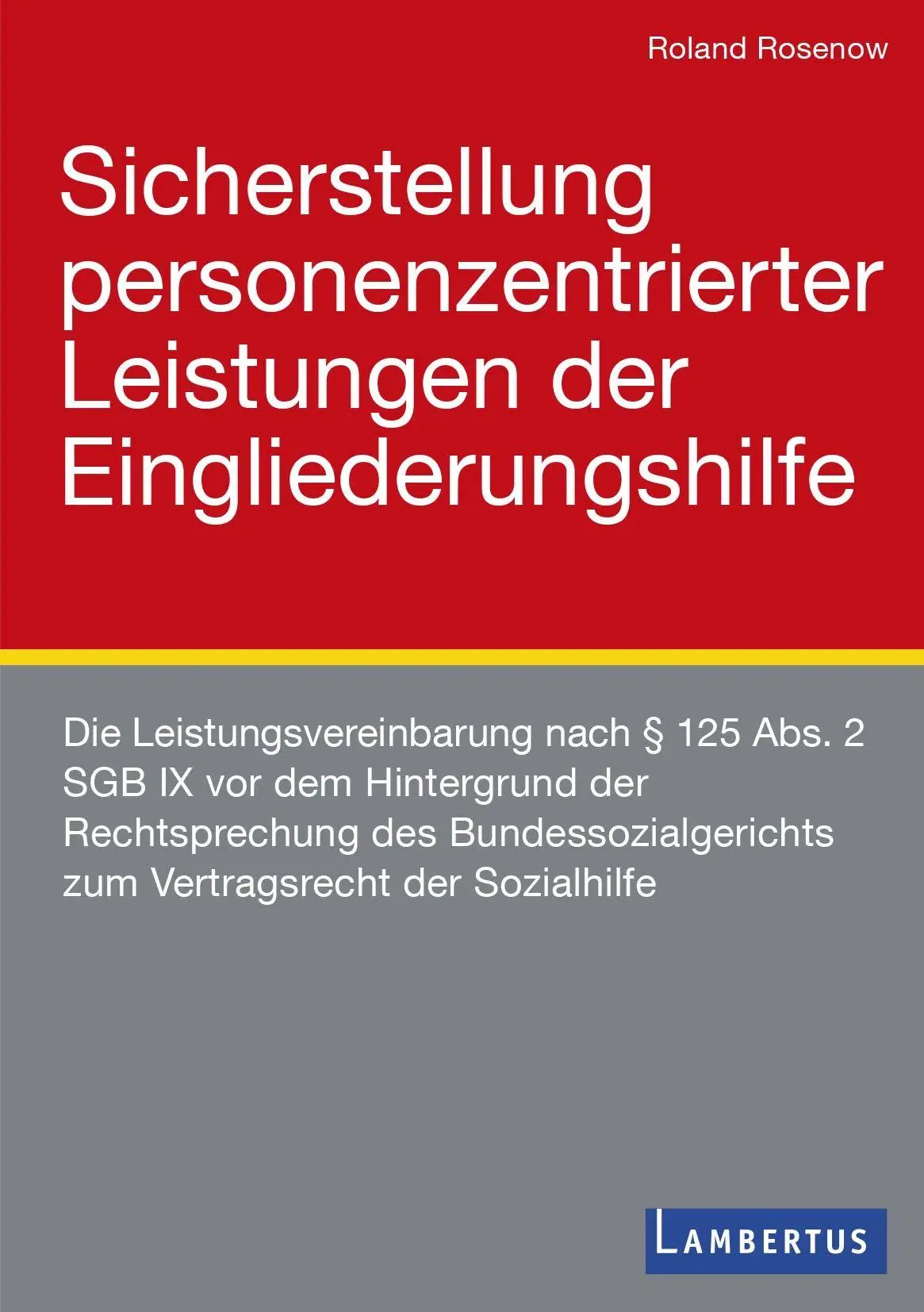 Cover: 9783784138350 | Sicherstellung personenzentrierter Leistungen der Eingliederungshilfe