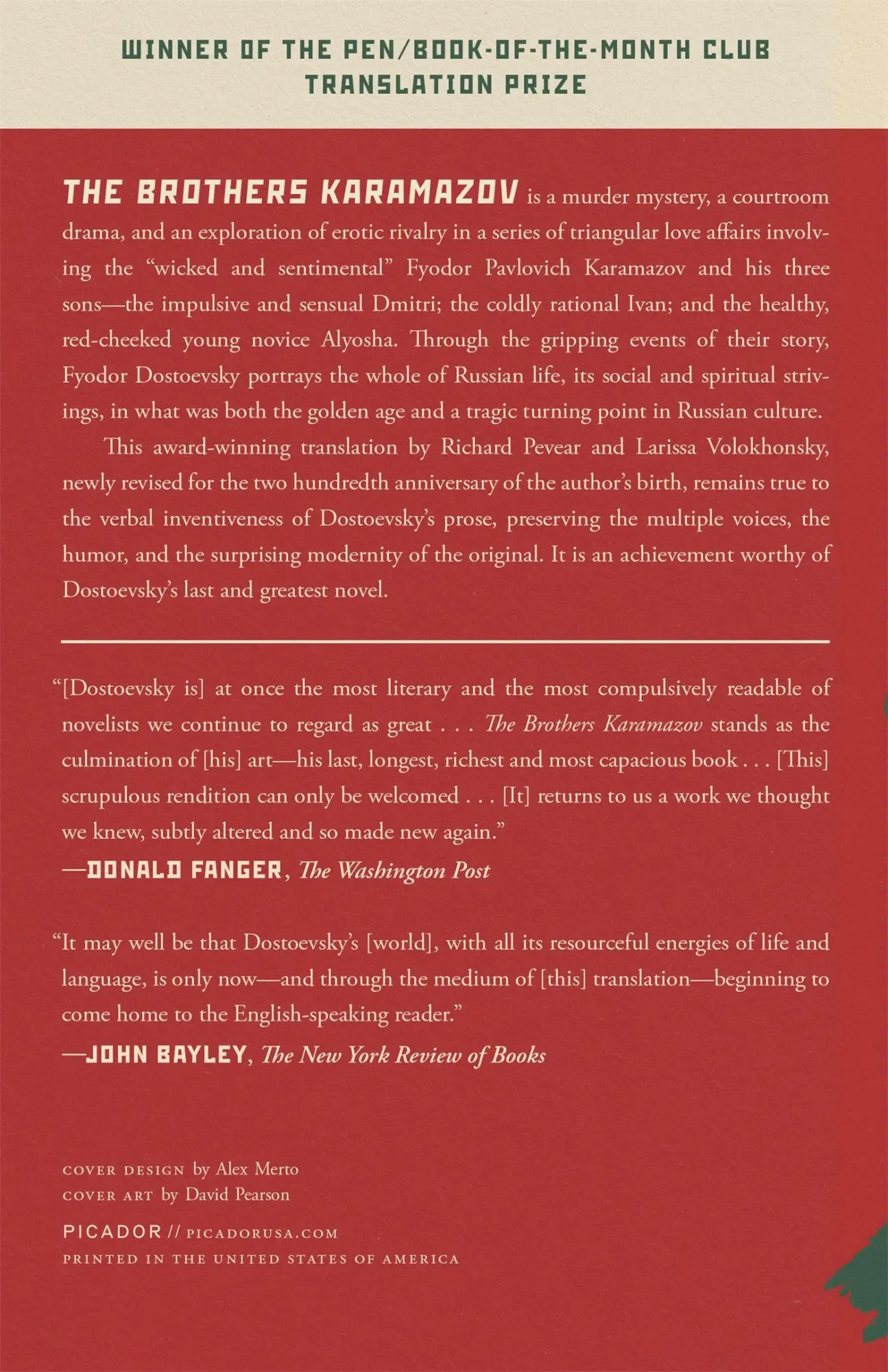 Rückseite: 9781250788450 | The Brothers Karamazov | Bicentennial Edition | Fyodor Dostoevsky